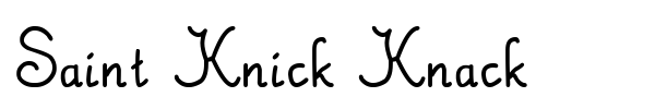 Saint Knick Knack font preview